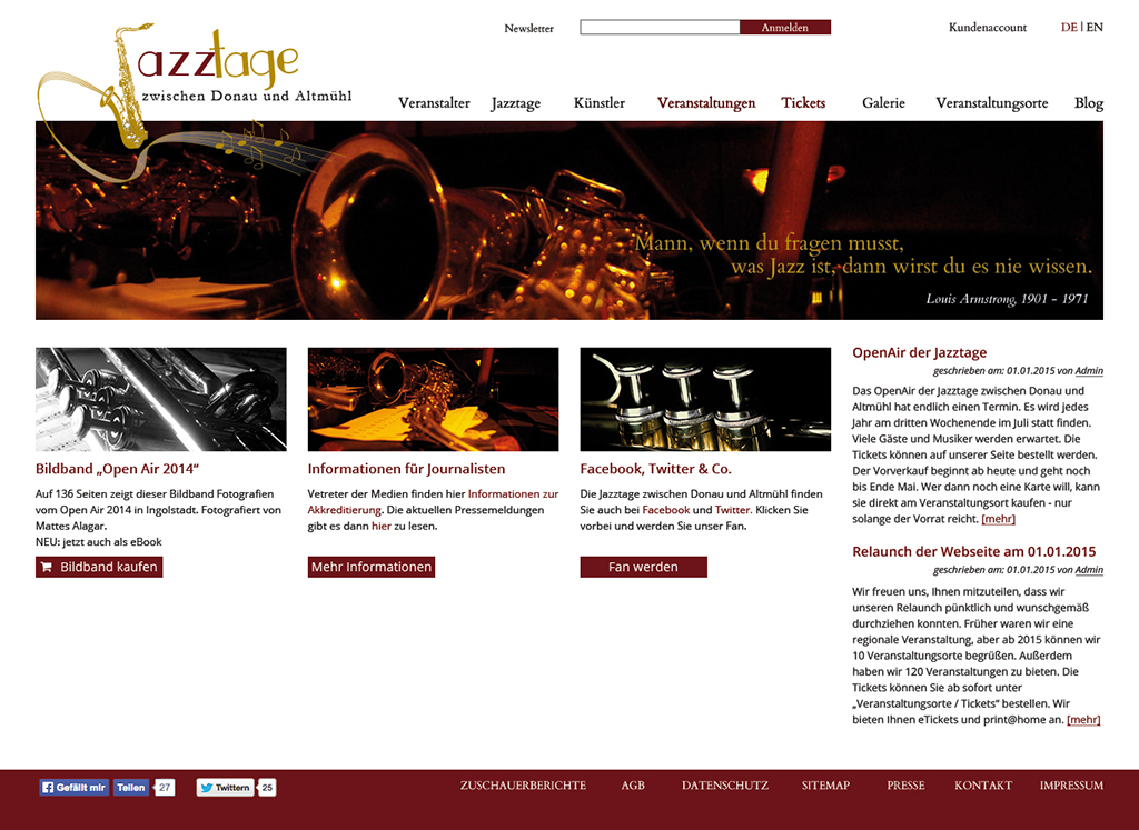 Jazztage zwischen Donau und Altmühl - Desktop